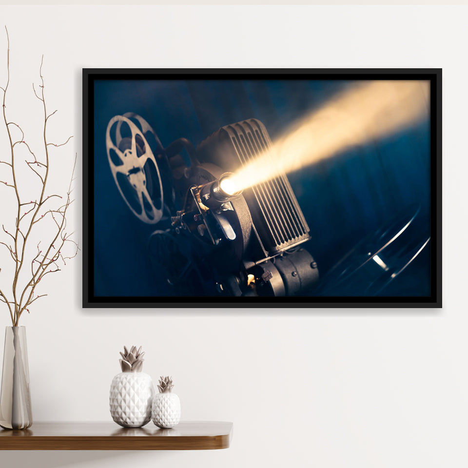 Movie Projector Framed Canvas Prints Wall Art Decor - Paiting Canvas, Art Prints, Floating Frame