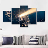 Movie Projector 5 Piece Canvas Prints Wall Art Decor - Painting Canvas, Multi Panels