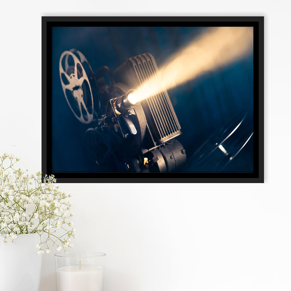 Movie Projector Framed Canvas Prints Wall Art Decor - Paiting Canvas, Art Prints, Floating Frame