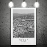 Mugla Turkey Black And White Art Canvas Prints Wall Art Home Decor