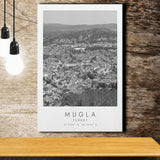 Mugla Turkey Black And White Art Canvas Prints Wall Art Home Decor