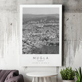 Mugla Turkey Black And White Art Canvas Prints Wall Art Home Decor