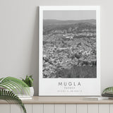 Mugla Turkey Black And White Art Canvas Prints Wall Art Home Decor