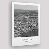 Mugla Turkey Black And White Art Canvas Prints Wall Art Home Decor