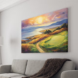 Muirfield Golf Club Gullane Scotland Oil Painting Canvas Prints Wall Art, Painting Art Home Decor