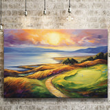 Muirfield Golf Club Gullane Scotland Oil Painting Canvas Prints Wall Art, Painting Art Home Decor