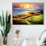 Muirfield Golf Club Gullane Scotland Oil Painting, Framed Canvas Prints Wall Art Decor, Floating Frame
