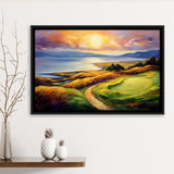 Muirfield Golf Club Gullane Scotland Oil Painting, Framed Canvas Prints Wall Art Decor, Floating Frame