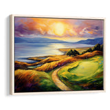 Muirfield Golf Club Gullane Scotland Oil Painting, Framed Canvas Prints Wall Art Decor, Floating Frame