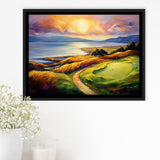 Muirfield Golf Club Gullane Scotland Oil Painting, Framed Canvas Prints Wall Art Decor, Floating Frame