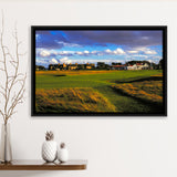 Muirfield Golf Club Hole 18, Gullane, Scotland, Golf Art Print, Framed Canvas Prints Wall Art Decor, Floating Frame