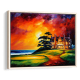 Muirfield Golf Club Hole 18 Gullane Scotland Oil Painting, Framed Canvas Prints Wall Art Decor, Floating Frame