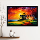Muirfield Golf Club Hole 18 Gullane Scotland Oil Painting, Framed Canvas Prints Wall Art Decor, Floating Frame