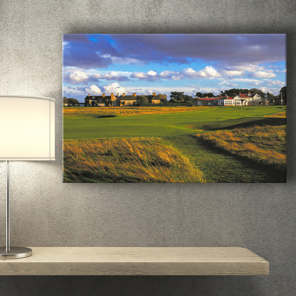Muirfield Golf Club Hole 18, Gullane, Scotland, Golf Art Print, Golf Lover, Canvas Prints Wall Art Decor