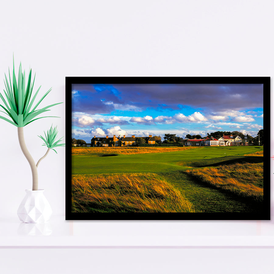 Muirfield Golf Club Hole 18, Gullane, Scotland, Golf Sport Print, Golf Lover, Framed Art Prints Home Decor