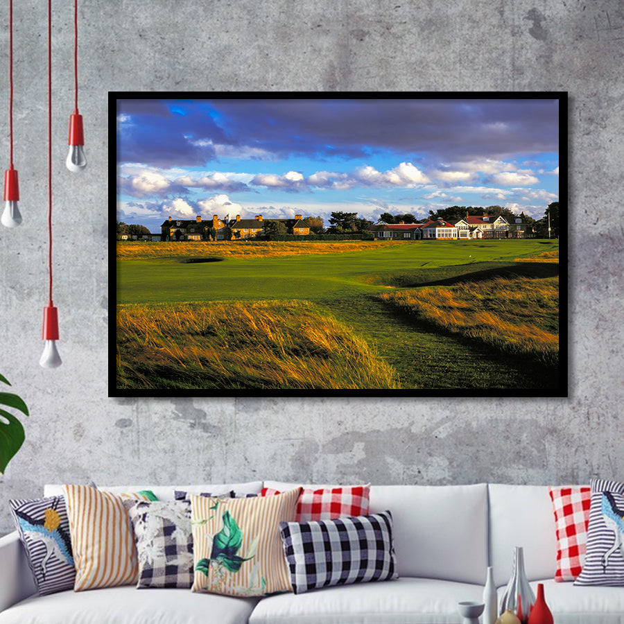 Muirfield Golf Club Hole 18, Gullane, Scotland, Golf Sport Print, Golf Lover, Framed Art Prints Home Decor