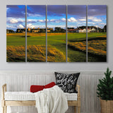 Muirfield Golf Club Hole 18, Gullane, Scotland, 5 Panels Extra Large Canvas Prints Wall Art Decor
