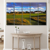 Muirfield Golf Club Hole 18, Gullane, Scotland, 5 Panels Extra Large Canvas Prints Wall Art Decor