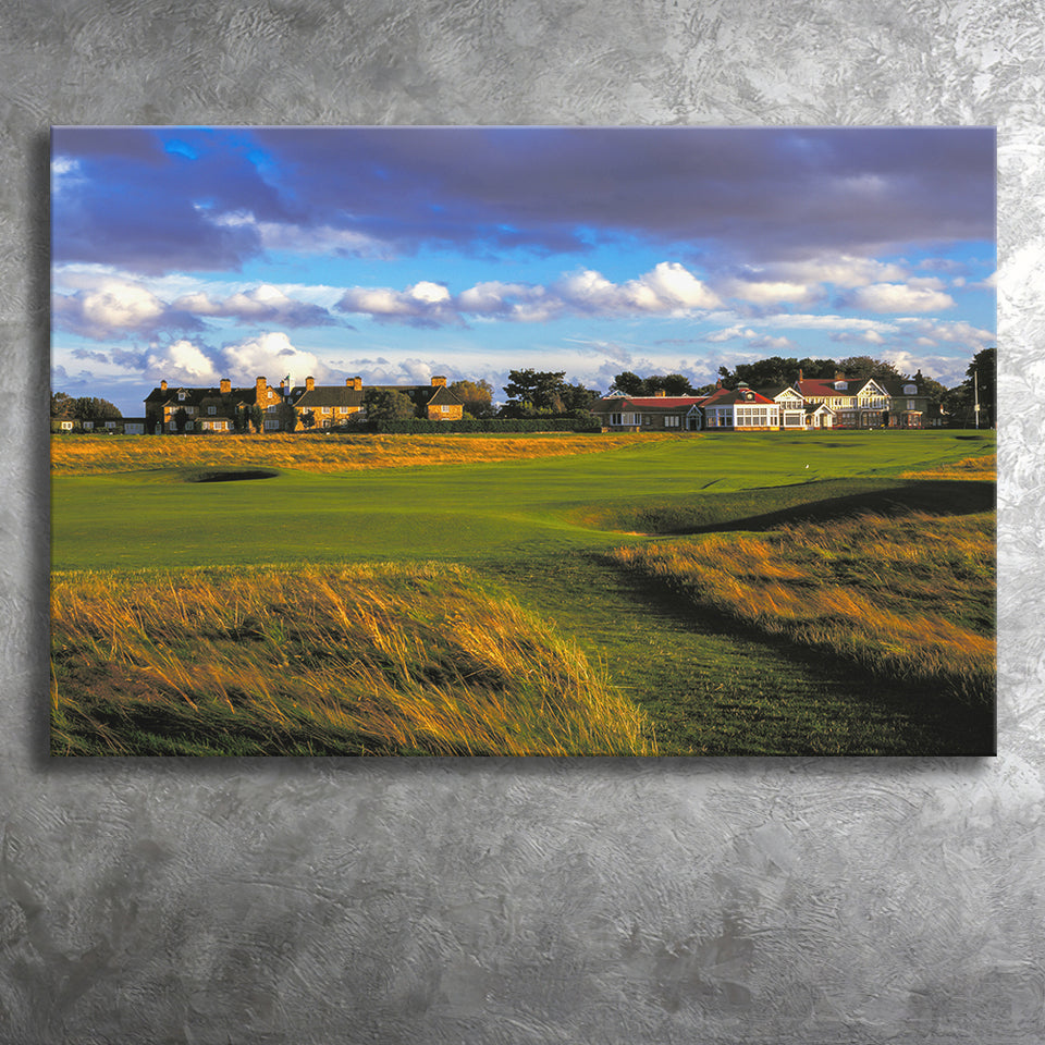 Muirfield Golf Club Hole 18, Gullane, Scotland, Golf Art Print, Golf Lover, Canvas Prints Wall Art Decor