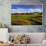 Muirfield Golf Club Hole 18, Gullane, Scotland, Golf Art Print, Framed Canvas Prints Wall Art Decor, Floating Frame