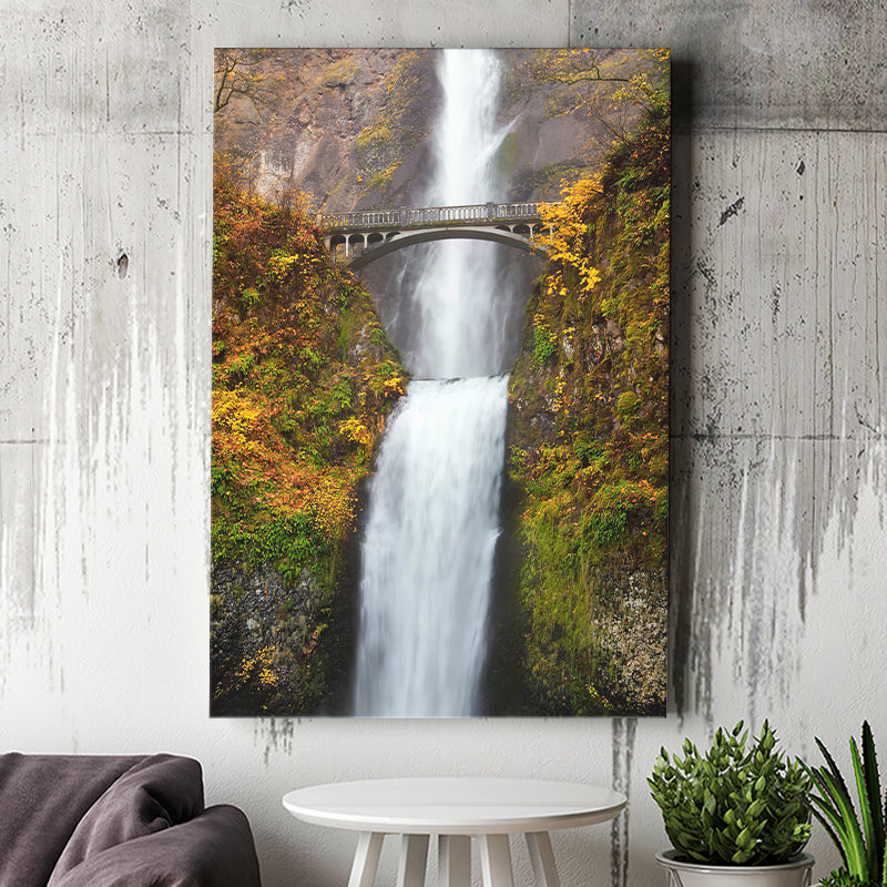 Multnomah Waterfall Canvas Prints Wall Art - Canvas Painting, Painting Prints, Prints for Sale, Wall Decor, Home Decor
