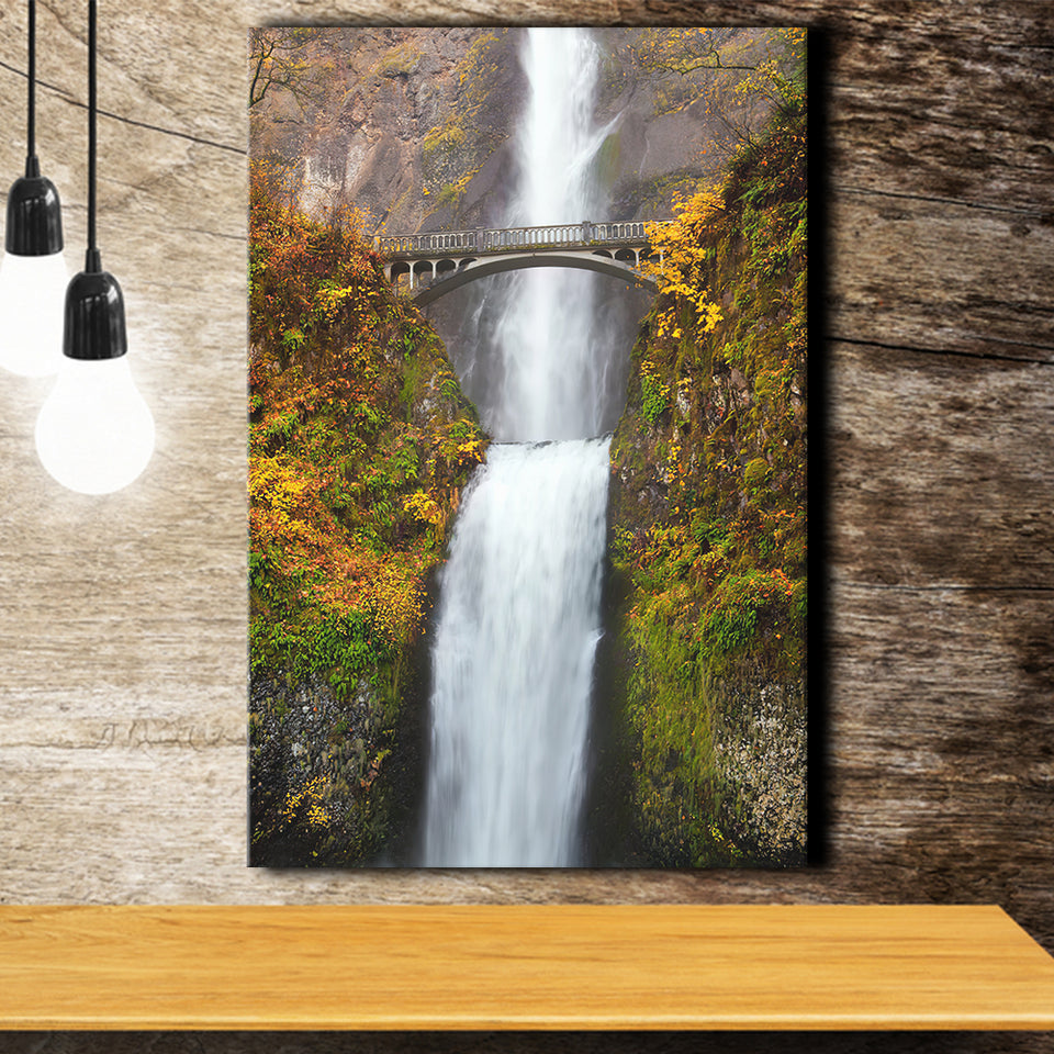 Multnomah Waterfall Canvas Prints Wall Art - Canvas Painting, Painting Prints, Prints for Sale, Wall Decor, Home Decor