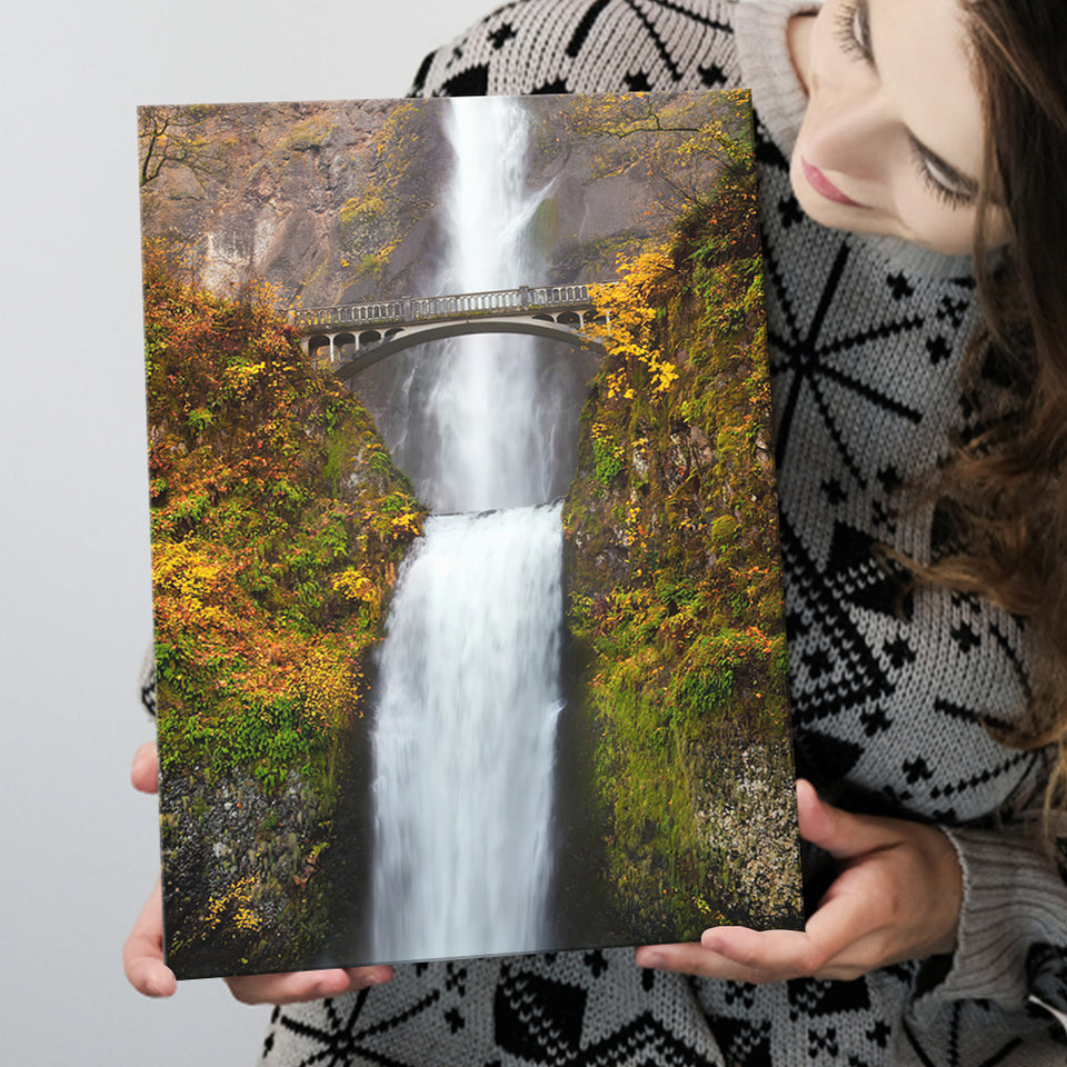 Multnomah Waterfall Canvas Prints Wall Art - Canvas Painting, Painting Prints, Prints for Sale, Wall Decor, Home Decor