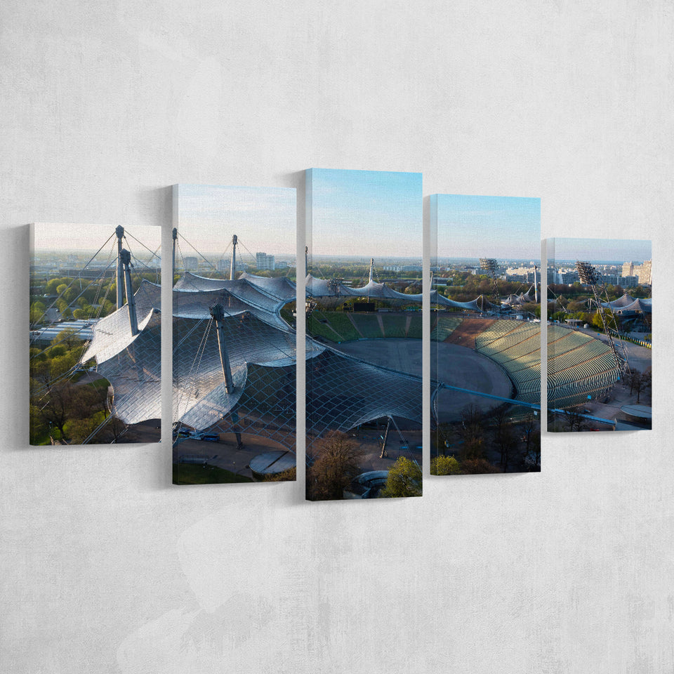 Munich Olympic Stadium, Stadium Canvas, Sport Art, Large Canvas, Multi Panels, Canvas Prints Wall Art Decor