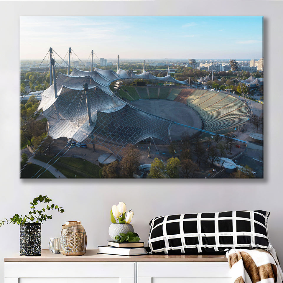 Munich Olympic Stadium, Stadium Canvas, Sport Art, Gift for him, Fan Gift, Canvas Prints Wall Art Decor