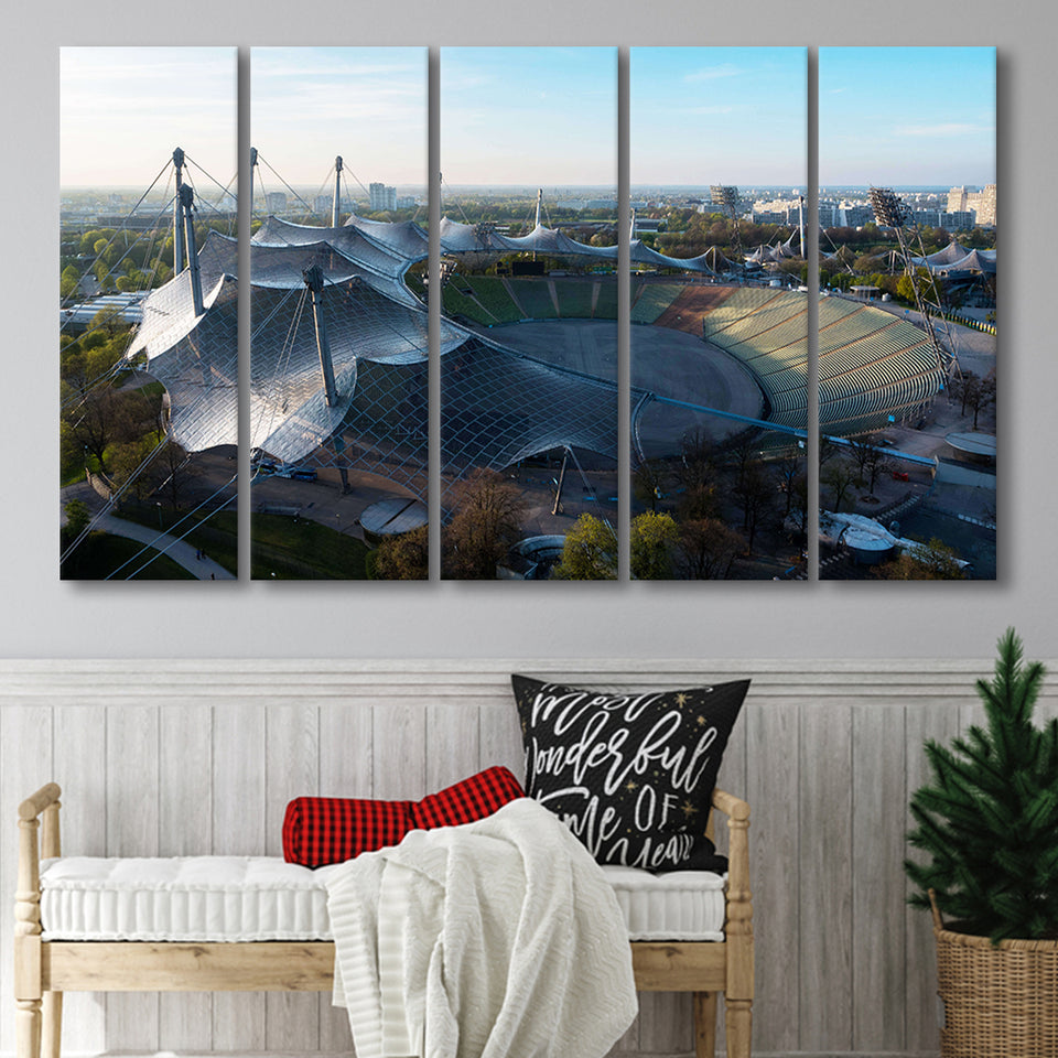 Munich Olympic Stadium, Stadium Canvas, Sport Art, Gift for him, Multi Panels B, Canvas Prints Wall Art Decor