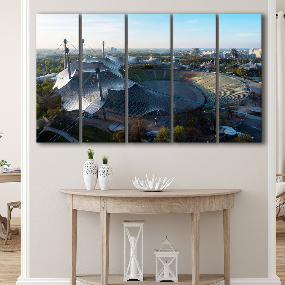 Munich Olympic Stadium, Stadium Canvas, Sport Art, Gift for him, Multi Panels B, Canvas Prints Wall Art Decor