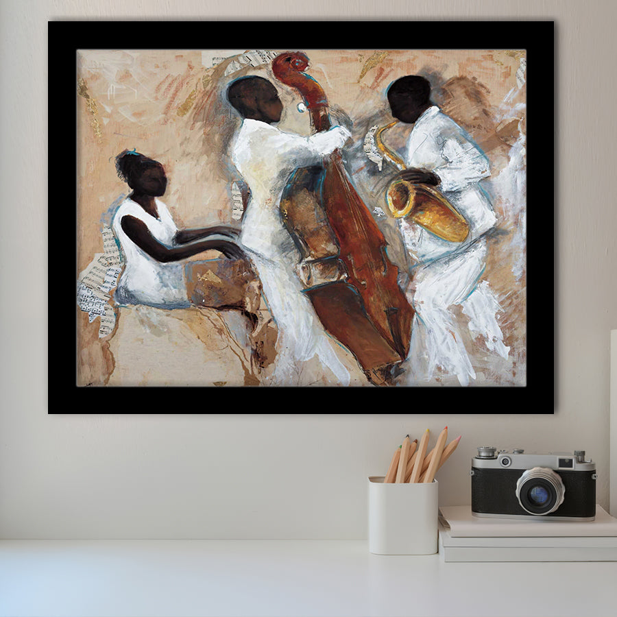 Music Jazz Musical Instruments Wall Decor Framed Art Prints Wall Art Decor, Framed Picture, Home Decor