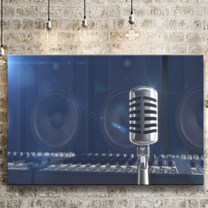 Music Microphone Canvas Prints Wall Art - Painting Canvas, Art Prints, Wall Decor, Home Decor, Prints for Sale