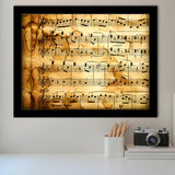 Music Score Notation Framed Art Prints Wall Decor - Painting Art, Black Frame, Home Decor, Prints for Sale