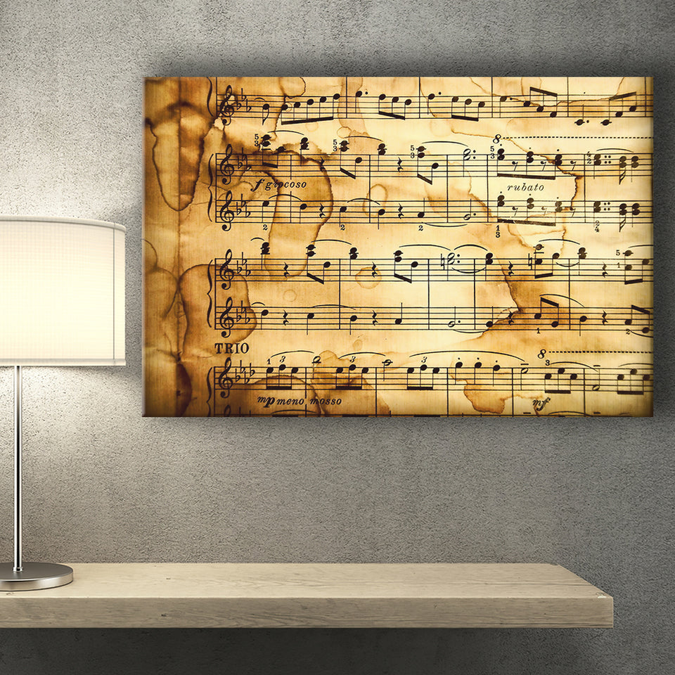 Music Score Notation Canvas Prints Wall Art - Painting Canvas, Art Prints, Wall Decor, Home Decor, Prints for Sale