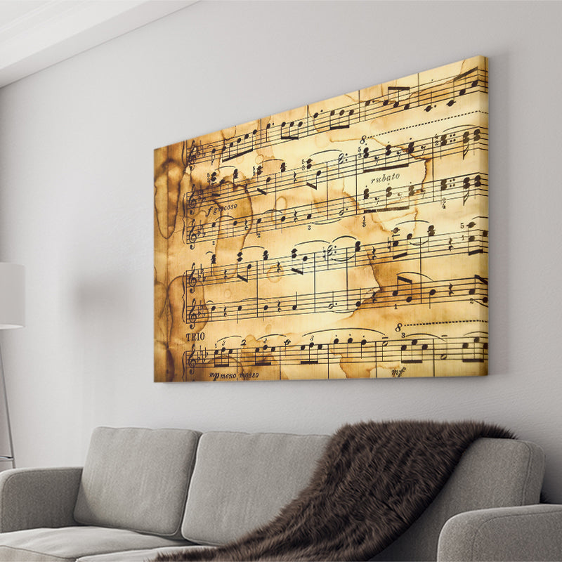 Music Score Notation Canvas Prints Wall Art - Painting Canvas, Art Prints, Wall Decor, Home Decor, Prints for Sale