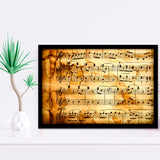 Music Score Notation Framed Art Prints Wall Decor - Painting Art, Black Frame, Home Decor, Prints for Sale