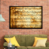 Music Score Notation Framed Art Prints Wall Decor - Painting Art, Black Frame, Home Decor, Prints for Sale