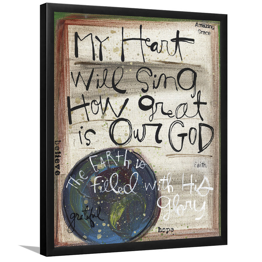 My Heart Will Sing Framed Art Prints - Framed Painting, Painting Art, Prints for Sale, Wall Art, Wall Decor