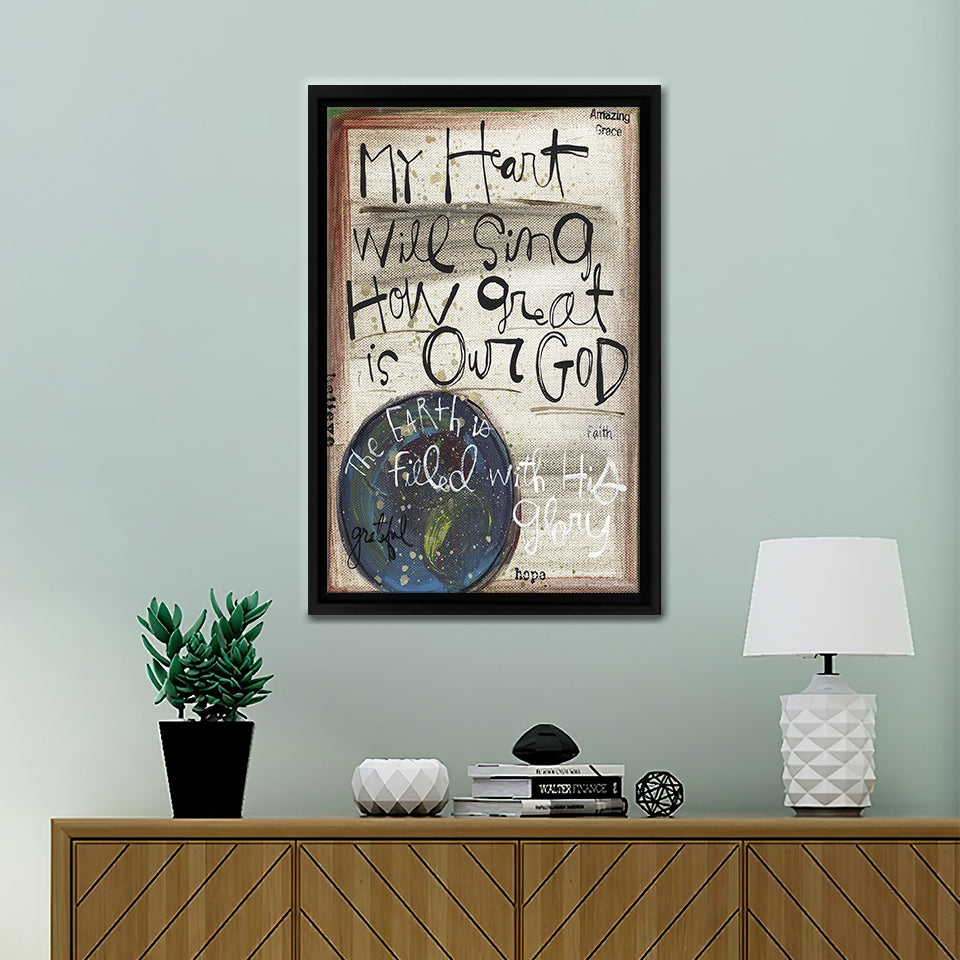 My Heart Will Sing Framed Canvas Prints - Painting Canvas, Framed Art, Prints for Sale, Wall Art, Wall Decor