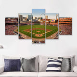 My First Baseball Match Ever Awesome  5 Pieces Canvas Prints Wall Art - Painting Canvas, Multi Panel, Home Wall Decor, For Sale