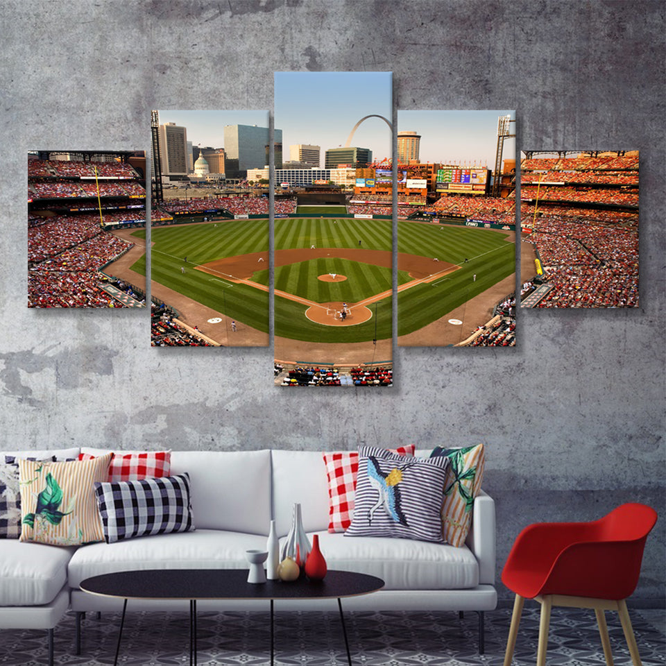 My First Baseball Match Ever Awesome  5 Pieces Canvas Prints Wall Art - Painting Canvas, Multi Panel, Home Wall Decor, For Sale