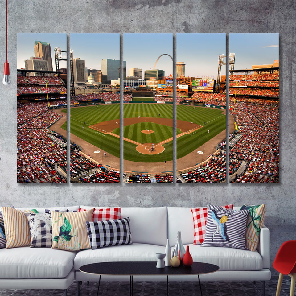 My First Baseball Match Ever Stadiums 5 Pieces Canvas Prints Wall Art Decor - Painting Canvas,Multi Panel,Painting Prints,For Sale