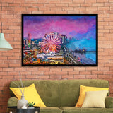 Myrtle Beach South Carolina Usa City City Art Watercolor Framed Art Prints Wall Art Decor,Framed Picture