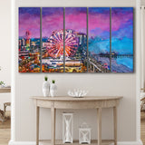 Myrtle Beach South Carolina Usa City 5 Pieces Extra Large Canvas Prints Wall Art Home Decor