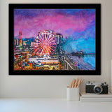 Myrtle Beach South Carolina Usa City City Art Watercolor Framed Art Prints Wall Art Decor,Framed Picture