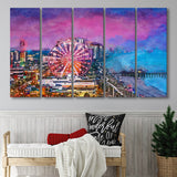 Myrtle Beach South Carolina Usa City 5 Pieces Extra Large Canvas Prints Wall Art Home Decor