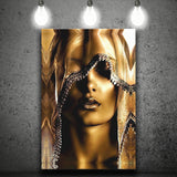 Mysterious African Woman Canvas Prints Wall Art - Painting Canvas, Art Prints, Wall Decor