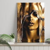Mysterious African Woman Canvas Prints Wall Art - Painting Canvas, Art Prints, Wall Decor