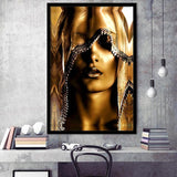 Mysterious African Woman Framed Art Prints Wall Decor - Painting Prints, Wall Art, Framed Picture